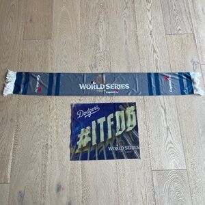 Bundle of Dodgers World Series 2024 Scarf & Spirit Towel - MLB Collectibles!